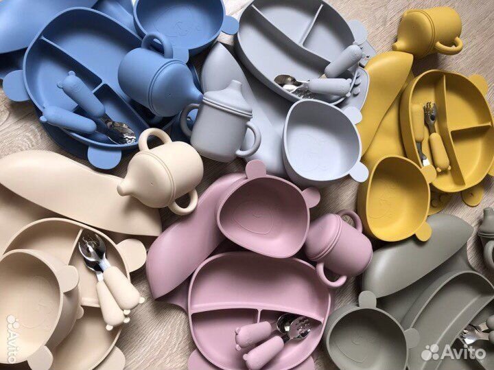 Силиконовая детская посуда