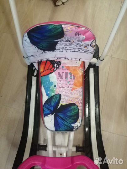 Детский снегокат со спинкой