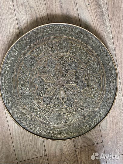 Чеканка столешница стол старина