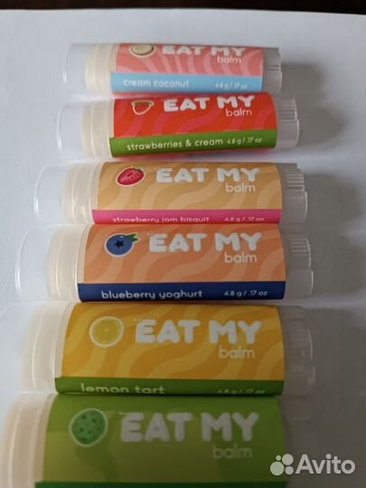 Бальзамы для губ новые, Eat My Balm, разные вкусы