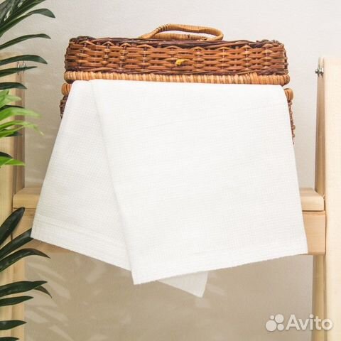 Полотенце вафельное однотонное 