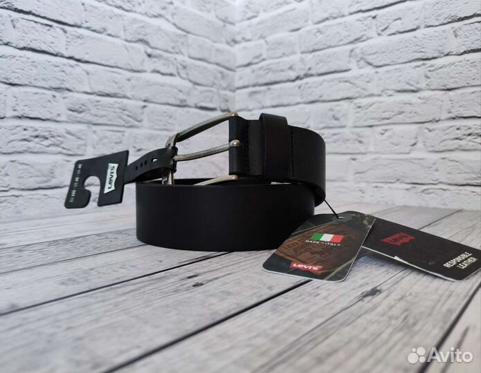 Levi's новый кожаный черный ремень оригинал