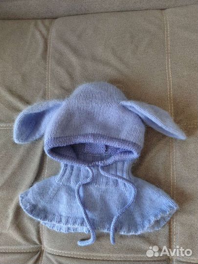 Шапка шлем зайка