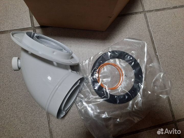 Отвод 60/100мм для начального участка (от котла)