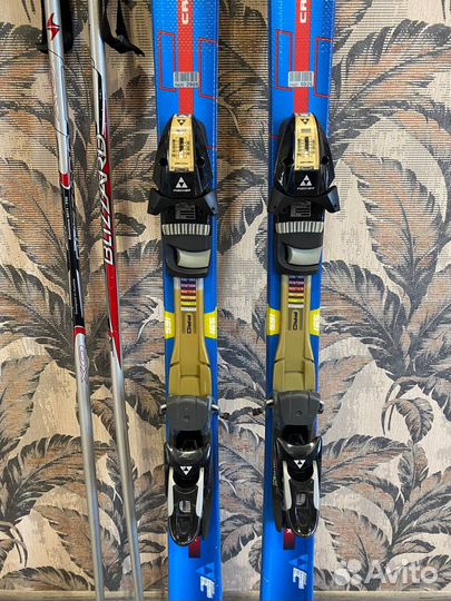 Горные лыжи fischer, ботинки head, палки