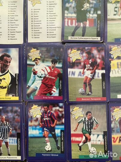 Карточки Звезды Футбола Panini 1996 год