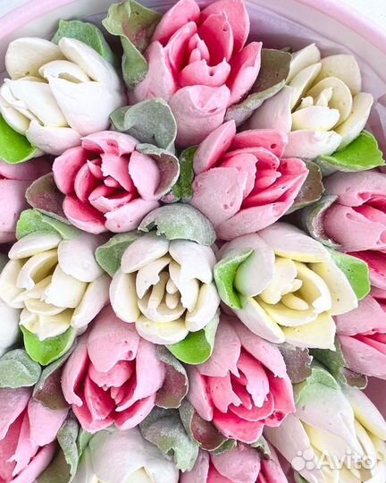 Тюльпаны из зефира