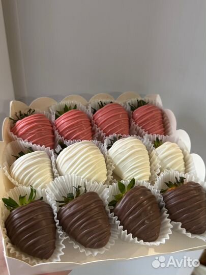 Клубника в шоколаде бокс коробка