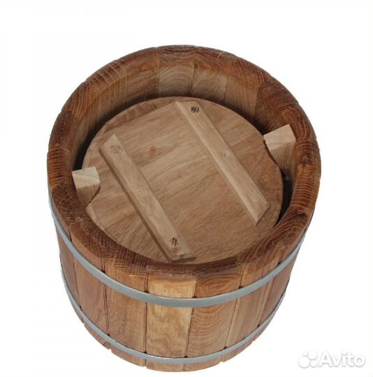 Кадка дубовая для засолки 5 литров с гнетом