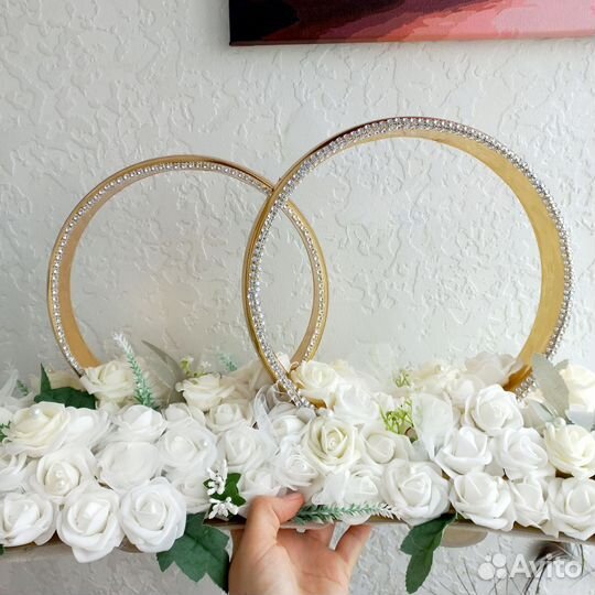 Свадебные кольца на машину