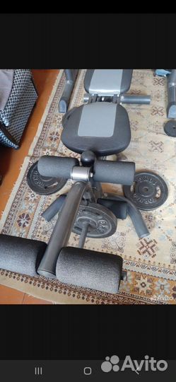 Скамья для жима и штанга