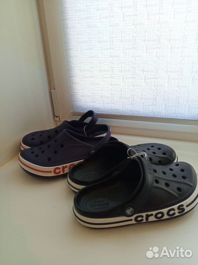 Сланцы Crocs мужские синие, черные