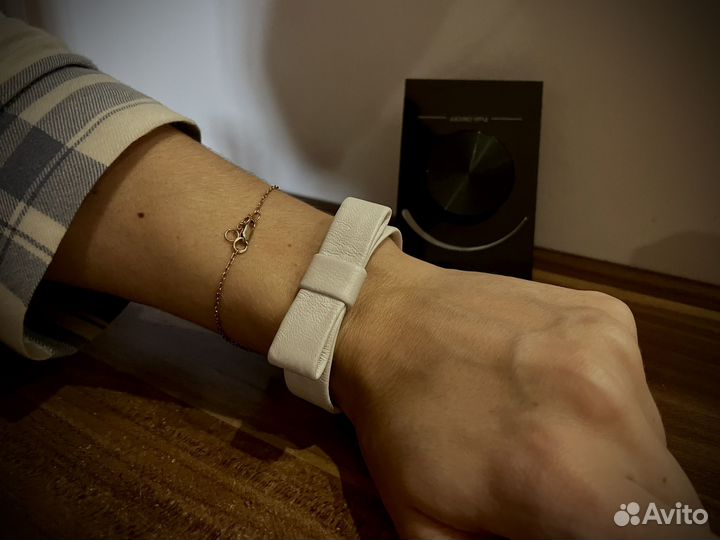 Кожаный женский браслет 18см
