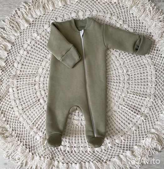 Комбинезон из футера с начесом 74 и 80