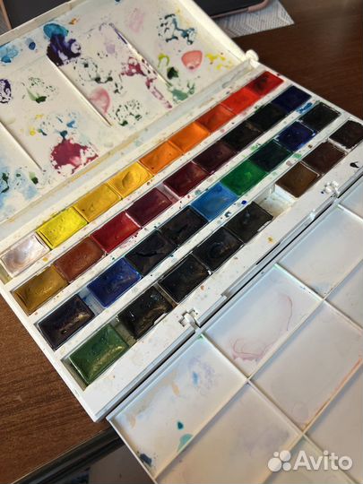 Акварельные краски невская палитра