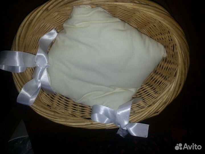 Корзинка лежанка для маленького котенка (лоза) с м