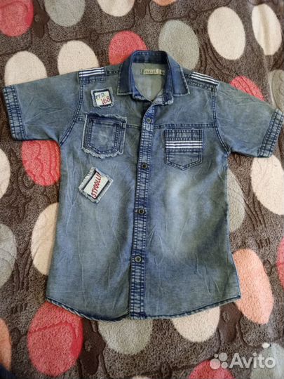 Рубашка джинсовая на мальчика