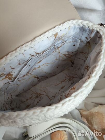 Сумка кроссбоди вязаная экокожа