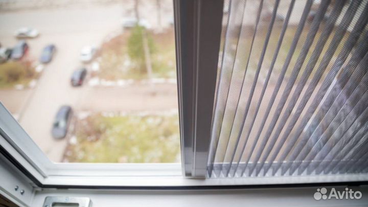 Москитная сетка плиссе гармошка