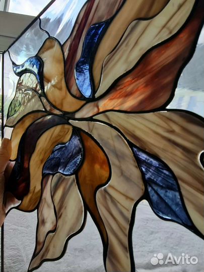 Витражи Тиффани, фьюзинг, плёнка, латуныйпрофиль