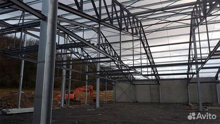 Теплый ангар под ключ 500 метров