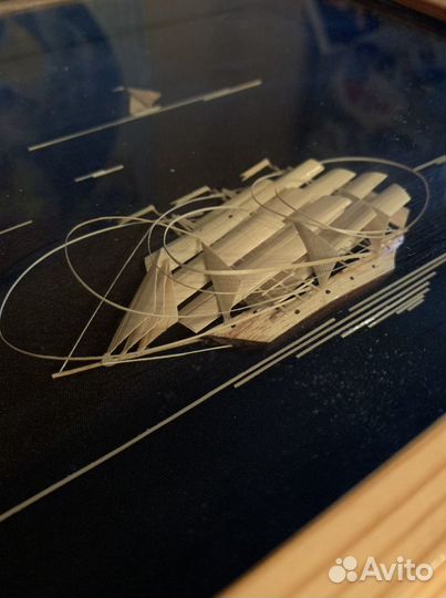 Панно-картина из соломы