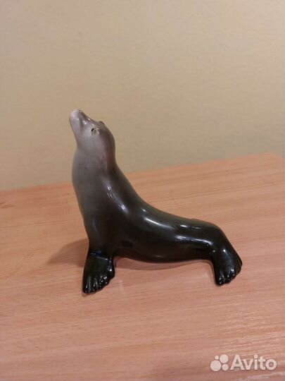 Статуэтка Тюлень фарфор СССР лфз в/с 1970г винтаж