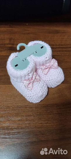 Пинетки для девочки вязаные