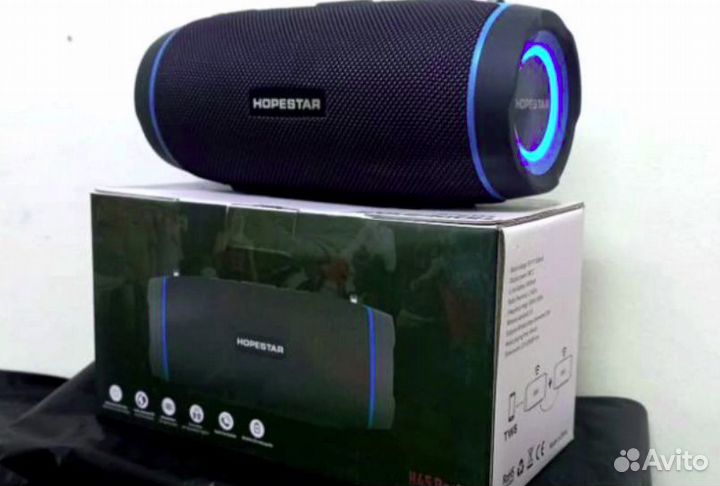 Колонка Hopestar H45 Party Темно Серая + Подсветка