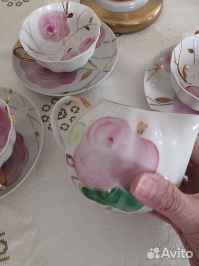 Чайная пара костяной фарфор Дулево