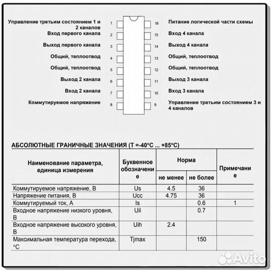 Драйвер двигателей L293D