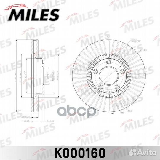 Диск тормозной K000160 Miles