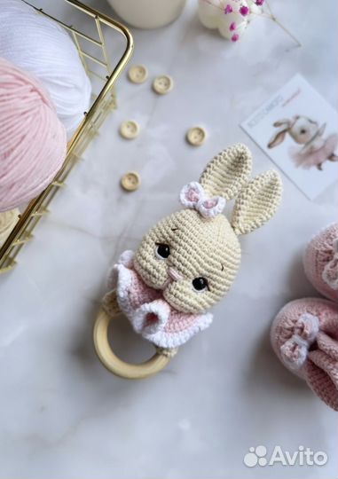 Вязаные игрушки, наборы для новорожденного