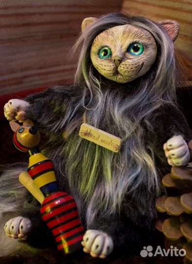 Игрушка ручной работы в смешанной технике