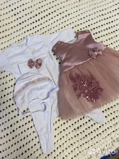 Костюмчик с платьем на выписку и фотосессию