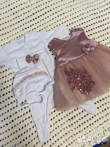 Костюмчик с платьем на выписку и фотосессию