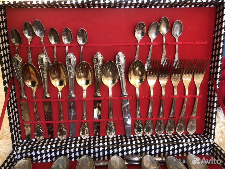 Итальянский набор столовых приборов/мельхиор