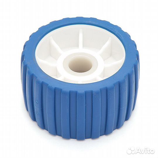 Колесо бортовое, пластмассовое, бело-синее