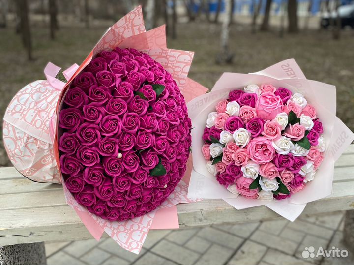 Цветы букеты 101 роза