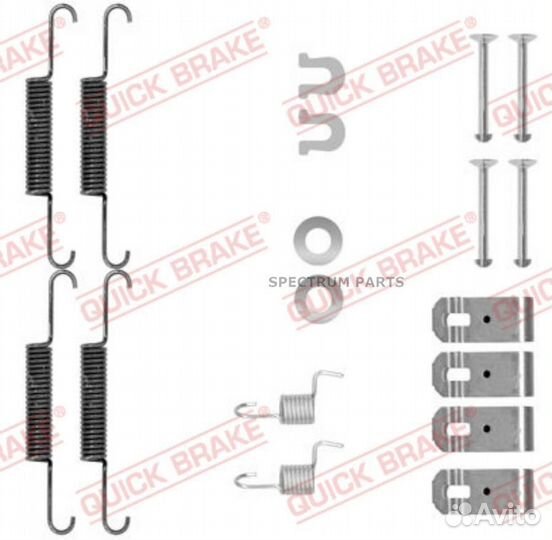 6/3E.Комплект монтажный тормозных колодок rear 105