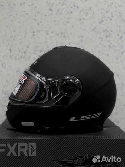 Шлем LS2 FF325 strobe electric snow Solid