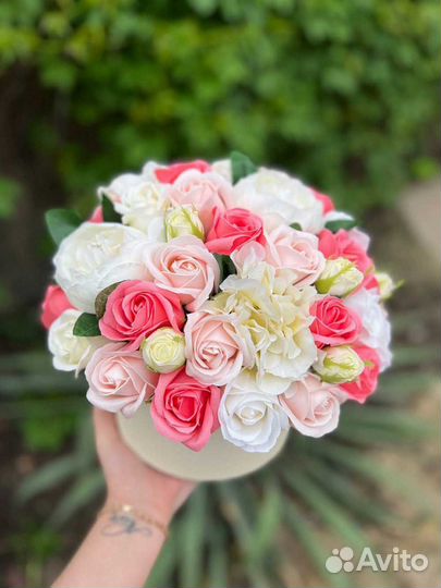 Букет из мыльных роз