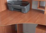 Компьютерный стол бу с полками и ящиками