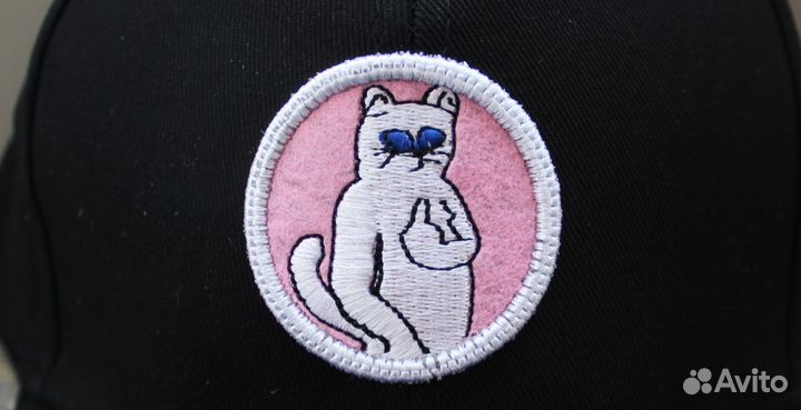 Кепка Бейсболка RipnDip Твердый Лоб Черная