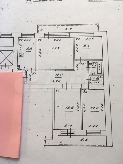 4-к. квартира, 78 м², 4/9 эт.
