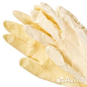 Перчатки латексные, гладкие, опудренные, S (100 шт