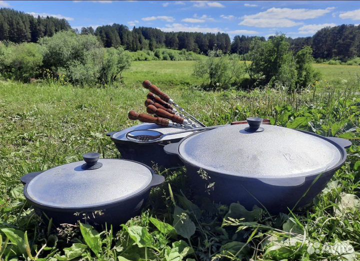 Чугyнный казан 4л