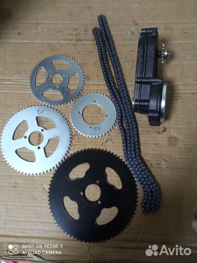 Комплект для переделок редуктор, звезда, цепь