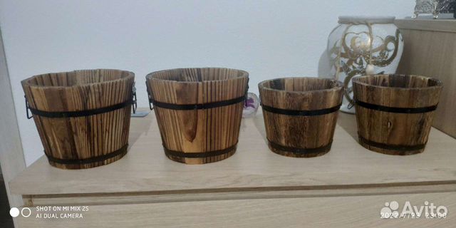 Деревянные кашпо