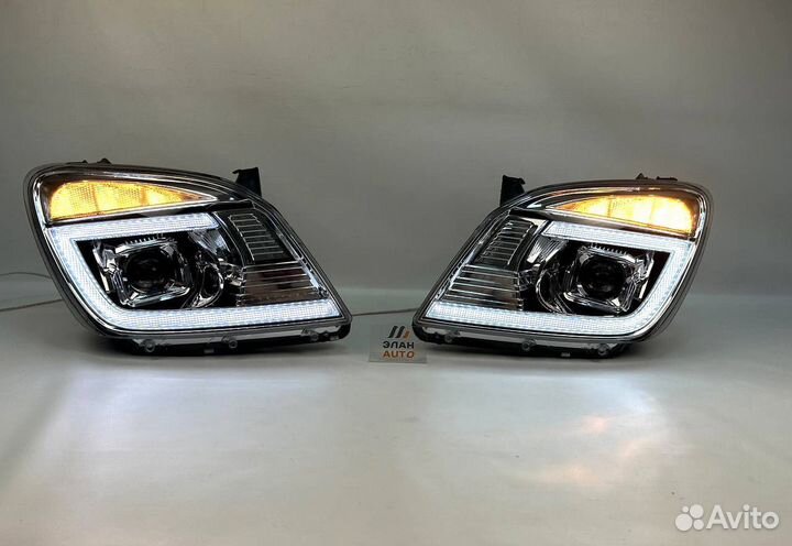 Фары Тюнинг на газель Next Bi-LED линзы (Хром)